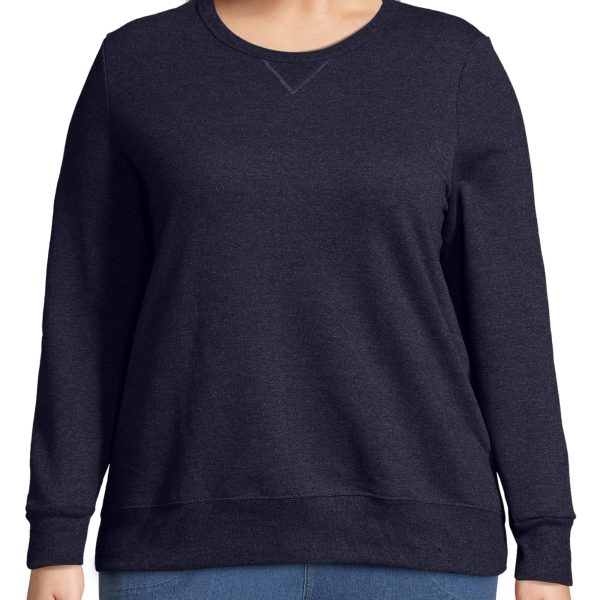 JMS by Hanes Women's Plus Size Fleece Pullover Sweatshirt