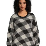 Terra & Sky Women's Plus Size Eyelash Knit Pullover Sweater, Midweight